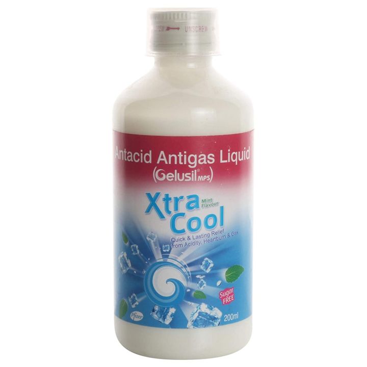 Gelusil MPS Xtra Cool Mint Flavour, 200ml Antacid Antigas Liquid