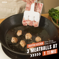 Creative KITCHEN Triple meatball Maker เครื่องทำลูกชิ้นที่มีประโยชน์ Fish Ball ชุด DIY เครื่องมือทำอาหารที่บ้าน KITCHEN accessor NUMBERS