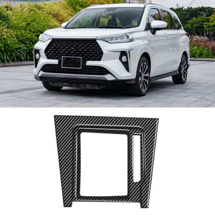 for-toyota-veloz-2022-carbon-fiber-car-gear-shift-panel-cover-trim-frame