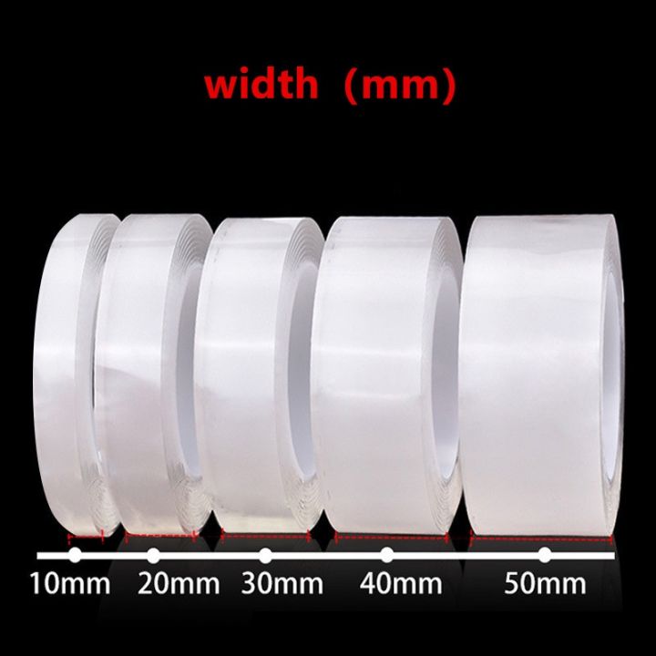 cw-1mm-transparent-sided-tape-wall-stickers-reusable-resistant-decoration-tapes