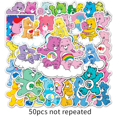 สติ๊กเกอร์ PVC  กันน้ำ น้องหมี Care Bears  สีสวย สดใส  น่ารักสุดๆ  (1 แพ็คมี 50 ชิ้น) #พร้อมส่ง