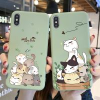 {OLI STUDIO}การ์ตูนแมวน่ารักอะโวคาโดสดชื่น LightPhone กรณีสำหรับ IPhone13 11 ProMini SE2 7 8บวก XXR Soft Case F Undas