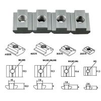 T-track palu geser mur T kacang persegi blok M3 M4 M5 M6 M8 untuk 2020 3030 4040 profil aluminium pengencang