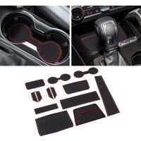 For 2021 2022 4 Door Anti Dust Cup Holder Insert Center Console Shifter Liner Trim Door Packet Mats 13PCS