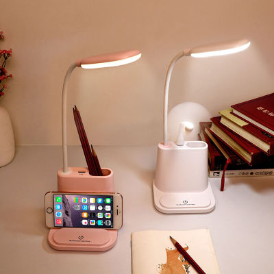 Touch Dimming Desk Lamp USB Rechargeable Table Lamp 2 color LED Reading lamps for Children Kids Reading Study Bedside Bedroom
