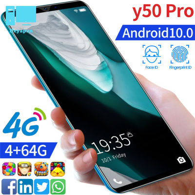 Y50 Pro 4 + 64GB โทรศัพท์มือถือสมาร์ทโฟนจดจำใบหน้าจดจำลายนิ้วมืออย่างรวดเร็ว