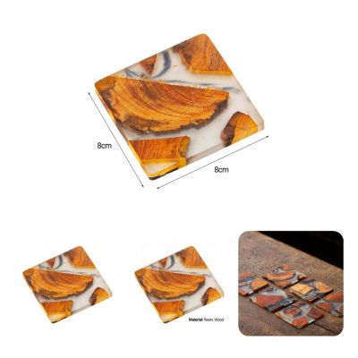 【cw】 Drink Eco-friendly Coaster Fragrant Insulation Resin Cup Holder Gasket