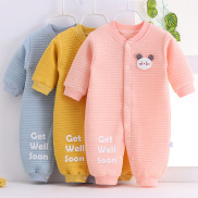 Body liền thân trần bông, bodysuit dài tay cotton cho bé trai và bé gái sơ