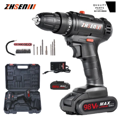 สว่านไฟฟ้า สว่าน สว่านไร้สาย ระบบ ปรับสปีดได้ พร้อมแท่นชาร์จ แบตเตอรี่ ดอกสว่าน อุปกรณ์
เครื่องมือช่าง เจาะปูน ไม้ เหล็ก กันน้ำ