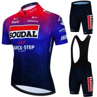 SOUDAL Cycling Bib Mens Clothing 2024 Short Sets Jersey Summer Man Set Bike Shirt Costume Clothes Pants for Bicycle Mtb Uniform