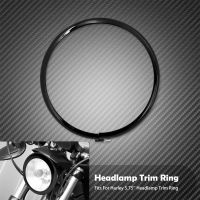 Motorcycle Black/Chrome 5.75 Headlight Headlamp Trim  For Harley Sportster XL 1200 883 Dyna Softail Fat Boy Street Glide