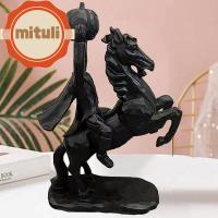 รูปปั้นงานฝีมือตกแต่งบ้านสีดำสยองขวัญ MITULI ทำมือรูปปั้นม้าหัวขาดผลิตภัณฑ์ตกแต่งบนโต๊ะแบบทำมือรูปปั้นตกแต่งฮาโลวีน