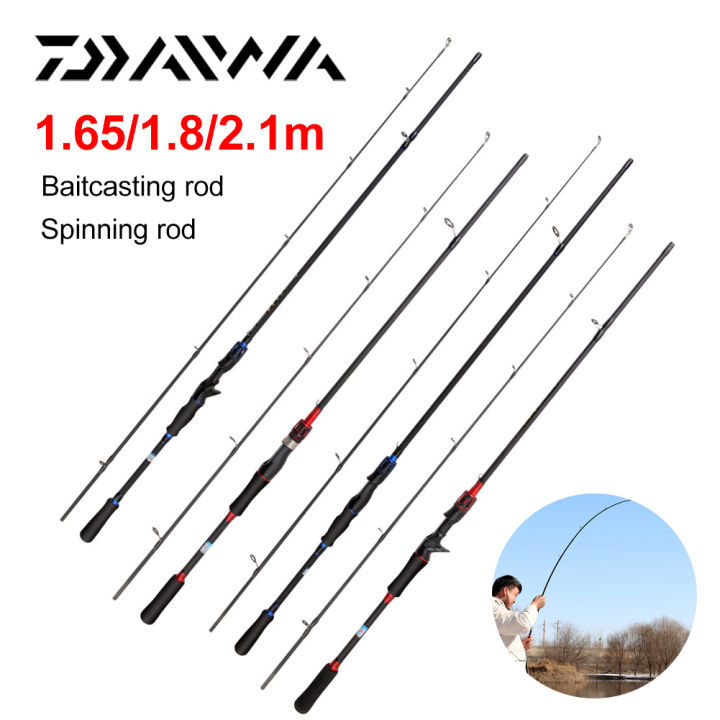 daiwa-คันเบ็ดตกปลาพกพา1-65-1-8-2-1m-คันเบ็ดสปินนิ่งน้ำหนักเบาด้ามจับทำจาก-eva-คันเบ็ดตกปลาน้ำจืดน้ำเค็ม