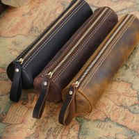 【CC】✧✻۩  Leather Large Capacity School Stationary