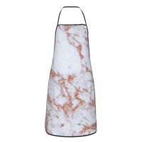 Unisex Ntense Rose Gold Marble Kitchen Chef Cooking Baking Apron Men Women Tablier Cuisine for Painting