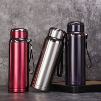 800ml Travel Stainless Steel Insulated Thermoses Portable Sling Thermos Large Capacity Sports Water Bottle Vacuum Flasks