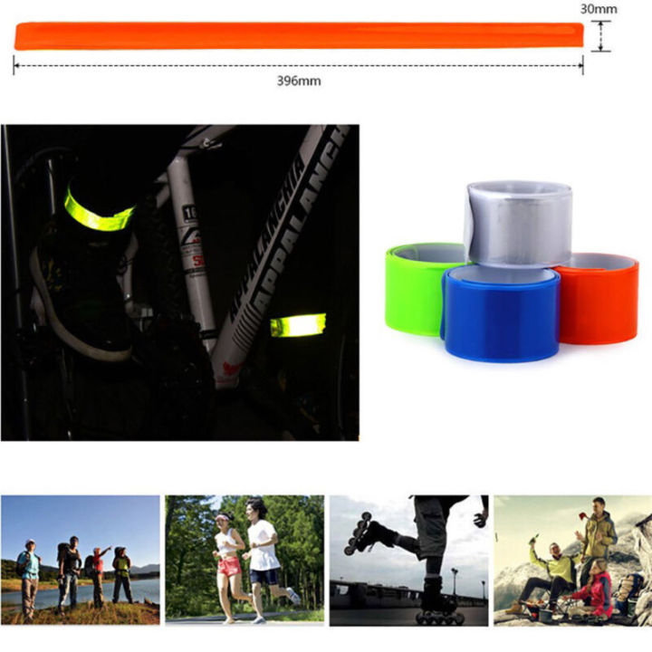 5pcs-reflective-night-safety-slap-wrap-band-ankle-leg-wrist-arm-cycling-jogging