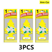 【 Ann-Car】น้ำหอมปรับอากาศในรถยนต์3ชิ้น,น้ำหอมปรับอากาศต้นไม้ขนาดเล็กแบบอเมริกันจี้อโรม่า Jasmin