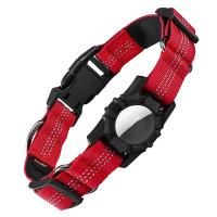 Dog Collar, Reflective Air Tag Dog Collar for Airtags - Adjustable Durable Heavy Duty Dog Collar