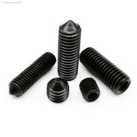 ♝ M2 M2.5 M3 M4 M5 M6 M8 M10 M12 M16 Black Grade 12.9 Steel Hex Hexagon Socket Head Tapered End Grub Bolt Cone Point Set Screw