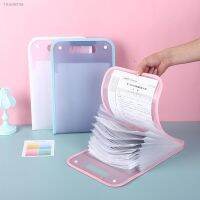 ✁﹍■ 13 Grids Portable A4 Document Bag Large Capacity Transparent PP Vertical Organ Box Office Paper Storage Organizer Bag