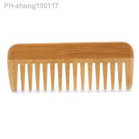 Natural Bamboo Wide Tooth Comb Detangling Combs Anti-Static Curly Hair for Women Men Smoothing Massaging Home Salon Use