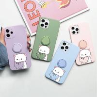 【Great. Cell phone case】กรณีแมวคู่น่ารักสำหรับ Xiaomi R Edmi หมายเหตุ10 10วินาที9 9วินาที8 8ครั้ง7 5 Mi 9ครั้ง10ครั้ง11 Lite A3 Pro Poco X3 NFC F3 M3แหวนปกคลุมด้วยสายคล้องคอ