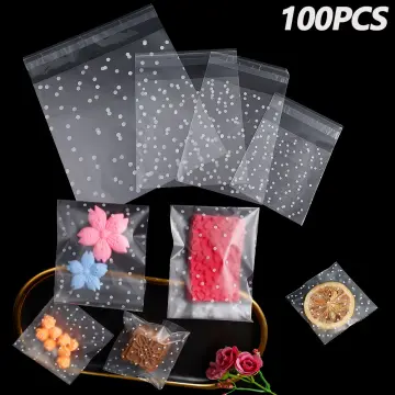 Transparent Plastic Bags Candy Packaging Bag Christmas DIY Party Gift Bag  100Pcs