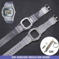 Transparent Soft Silicone Watch Band Case/Bezel for CASIO G-SHOCK DW5600 GWX5600 DW5610 DW-5025/5030 Men Watches Accessories