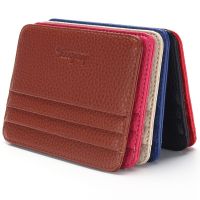 【LZ】 baellerry Mini Mens leather credit card holder id card case thin wallet for women with coin pocket small purse cardholder