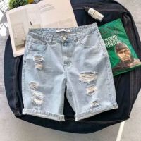 CODyx648 Mr.Right Men Ripped Knee Length Jeans Shorts Denim Pants Destroyed Torn Jeans Summer