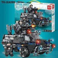 Compatible with city military police riot heavily armored cars boy children assembled toys