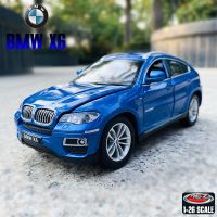 MSZ 1:24 BMW X6 Blue Car Model Kids Toy Car Die Casting And Toy Car Sound And Light Boy Car Gift Exquisite Alloy Car Model