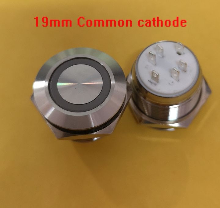 metal-push-button-switch-waterproof-led-self-return-tri-color-r-g-b-16-19-22mm-light-momentary-automatic-reset-button-3v-12v