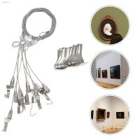 ✧ 10pcs Hanging Picture Wire Rail Kit Hooks Frame Molding Photo Mirror System Rope Hangers Steel Stainless Adjustable Light Hook