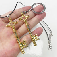 2022 Attack On Titan Necklace Eren Key Shingeki No Kyojin Pendant Fashion Vintage R Anime Jewelry Keychains For Men Cosplay