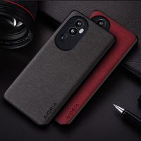 Case For Oppo Reno10 Pro Plus Funda Simple Solid Color Textile Leather Cover For Oppo Reno 10 Pro Case Coque