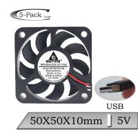 5ชิ้นเวลา Gdstime 5V 50มม. X 10มม. 50มม. DC พัดลมทำความเย็น50X50x10mm 5ยูเอสบีซม. เชื่อมต่อพัดลมเคสซีพียูคอมพิวเตอร์