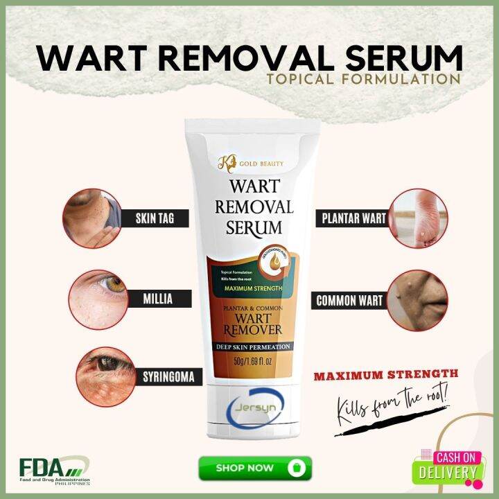 JERSYN 24K WARTS REMOVAL SERUM 50ml by K Gold Beauty Warts Remover