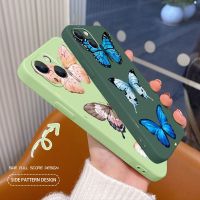 【CW】 Butterfly Blue Red Phone Cases For iphone 11 13 Pro Max case 12 8 7 13 XR PLUS X XS SE 2020 Soft TPU Carcasa Coque Back Cover
