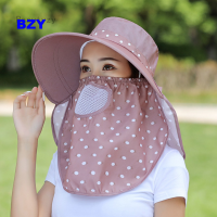 BZY Cotton Sun Hat UPF 50 + UV Protection Sun Hatหมวกคอถอดได้ Flap Cap