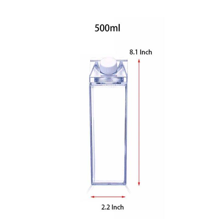 กล่องพกพาแบบใสกระบอกน้ำพลาสติกใสขนาด500มล-1000มล-สำหรับขวดนมชาน้ำผลไม้แก้วน้ำปราศจากสาร-bpa