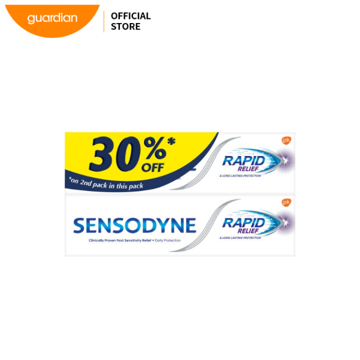 SENSODYNE Rapid Relief Original Sensitive Teeth Toothpaste 100gX2 | Lazada