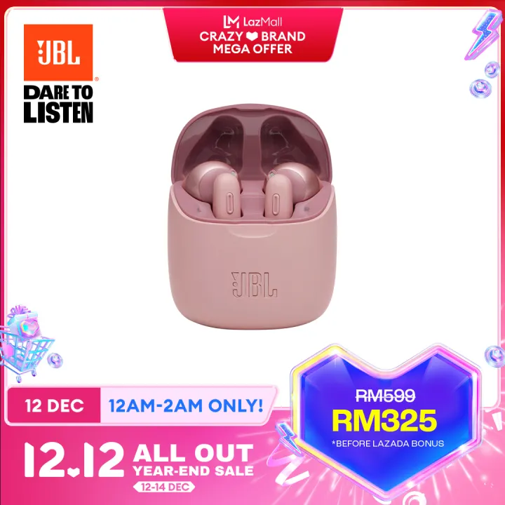 JBL Tune 225TWS Wireless Earbuds with Built-in Microphone