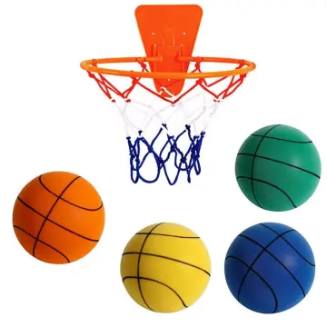 Mute Ball Indoor, Children's Silent Basketball Racket, Ball Sports Ball,  Toys Baby Sponge Ball Frame(24cm)