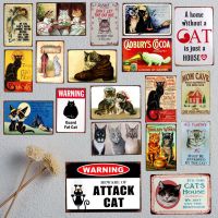 2023 A Home Without Cat Is Just a House Pet Sign Metal Animal Tin Sign Vintage Plates For Wall Art Retro Home Decor 30X20CM A-5195B