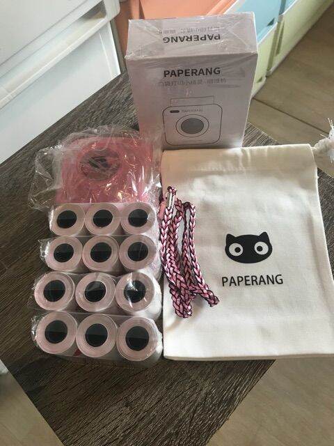 พร้อมส่ง-paperang-พร้อม-กระดาษ-และกระดาษสติ๊กเกอร์-รวม-4ม้วน-แถมฟรี-ถุงผ้า