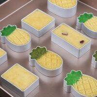 10 stücke Quadrat Rechteck Ananas Form Pie Kuchen Cookie Form Keks Cutter Drücken