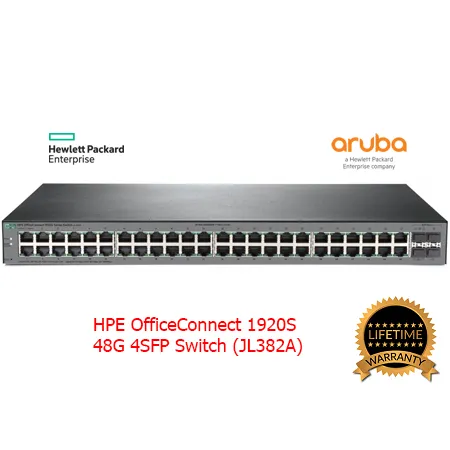HPE OfficeConnect 1920S 48G 4SFP Switch สวิทช์ (JL382A) 