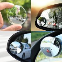 Car Rearview Mirror Small Round Mirror Wide-angle Reversing Mirror Blind Mirror Borderless Auxiliary Mirror Rearview 360° Mirror Spot W2E6